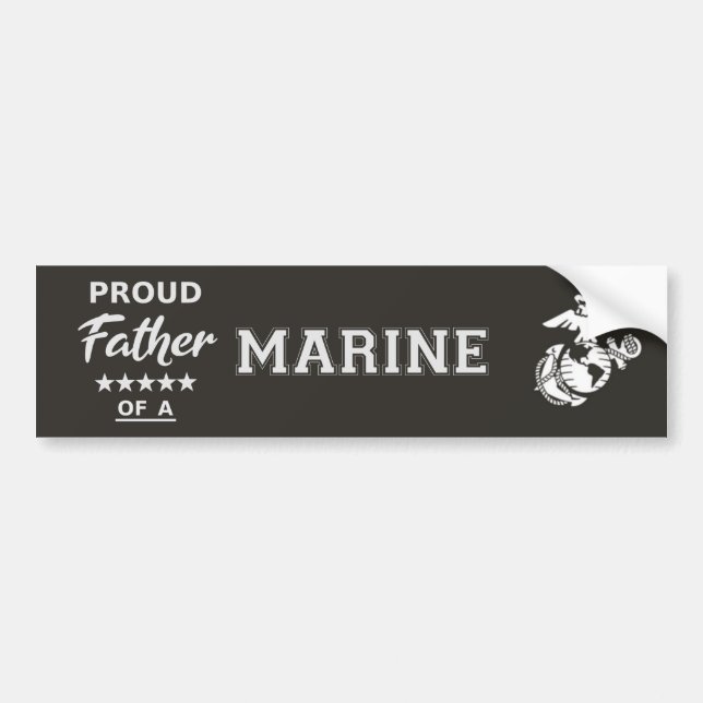 Autocollant De Voiture Sticker pare-chocs (Père fier d'une MARINE) (Devant)