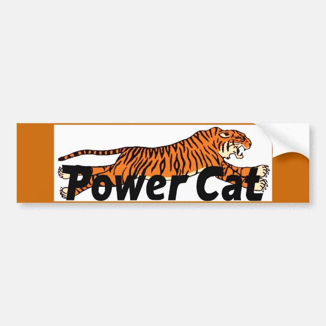 Autocollant De Voiture Sticker pare-chocs Power Cat (Devant)