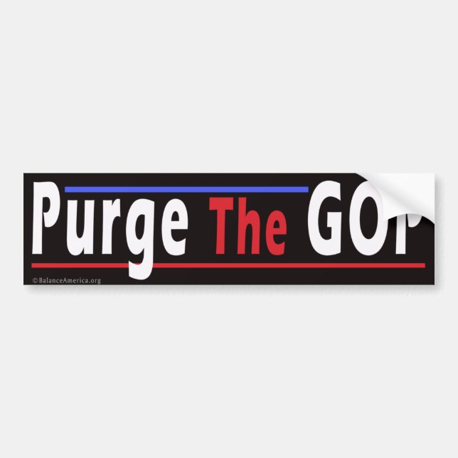 Autocollant De Voiture Sticker pare-chocs 'Purge The GOP' (Devant)