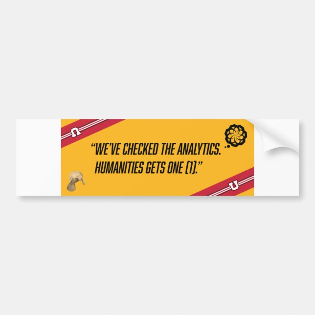 Autocollant De Voiture Sticker pare-chocs sur l'état des sciences humaine (Devant)