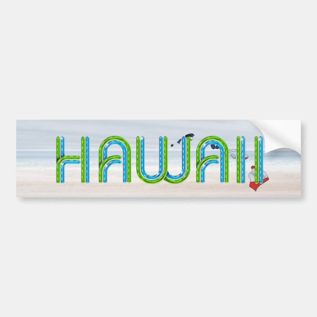 Autocollant De Voiture Sticker pare-chocs TEE Hawaii Patriot (Devant)