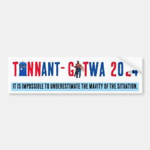 Autocollant De Voiture Sticker pare-chocs TENNANT-GATWA ELECTION 2024