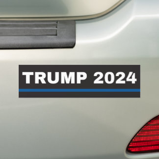 Autocollant De Voiture Sticker pare-chocs Trump 2024 à ligne bleue mince