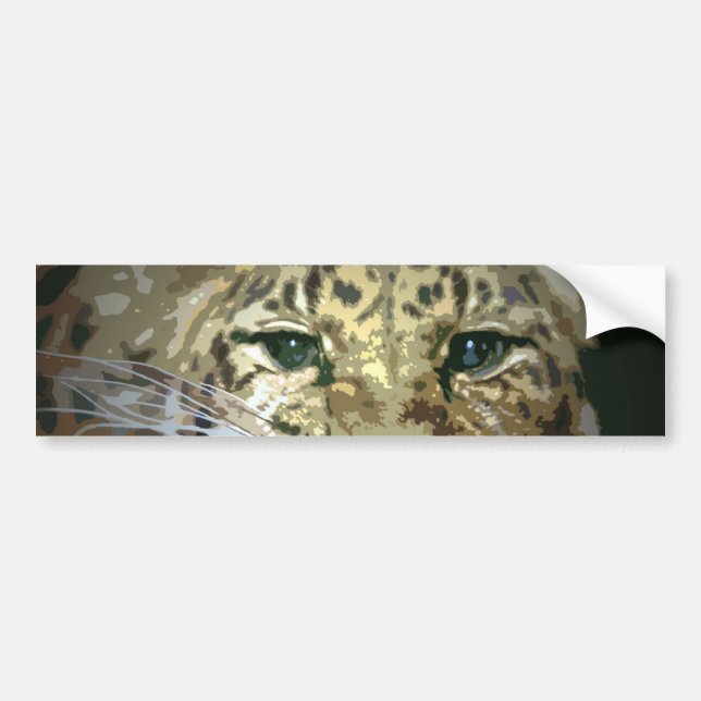 Autocollant De Voiture Sticker pare-chocs Wild Leopard Eyes (Devant)