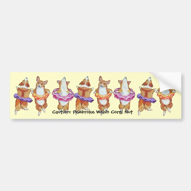 Autocollant De Voiture Sticker Pembroke Welsh Corgi (Devant)