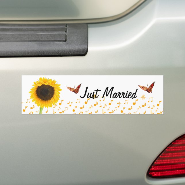 Autocollant De Voiture Sticker pour papillon de tournesol marié (En voiture)