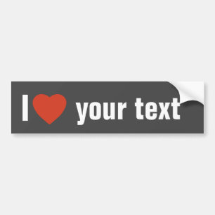 Autocollant De Voiture Sticker pour pare-chocs coeur gris I