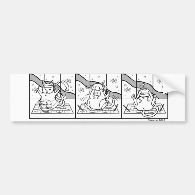 Autocollant De Voiture Sticker pour pare-chocs de nouilles de chat (Devant)