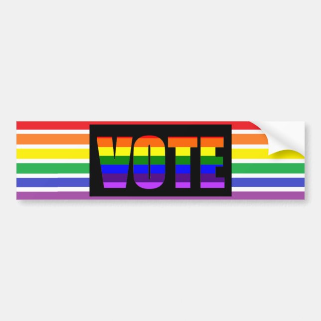 Autocollant De Voiture Sticker pour pare-chocs pour les élections LGBT en (Devant)