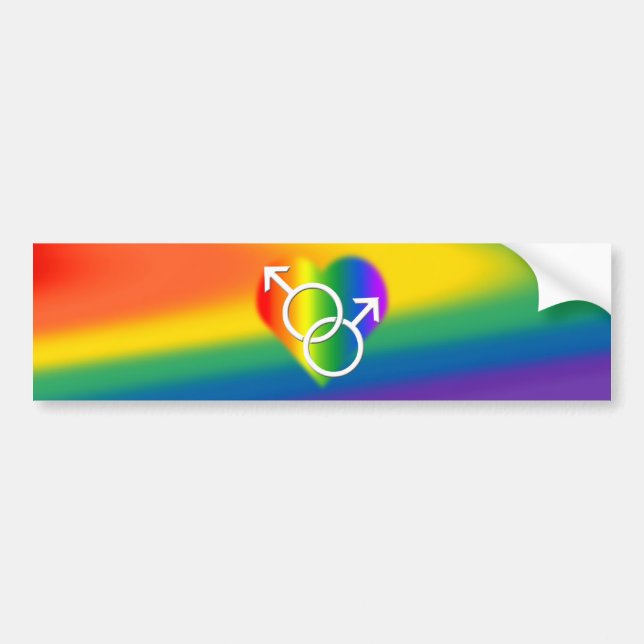 Autocollant De Voiture Sticker pour pare-chocs Rainbow Pride Cadeaux de f (Devant)