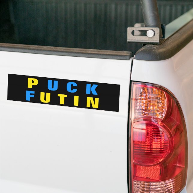 Autocollant De Voiture Sticker Puck Futin drapeau ukrainien soutien Ukrai (Sur camion)