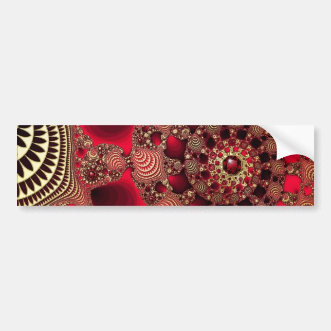 Autocollant De Voiture Sticker Rubies & Gold Bumper (Devant)