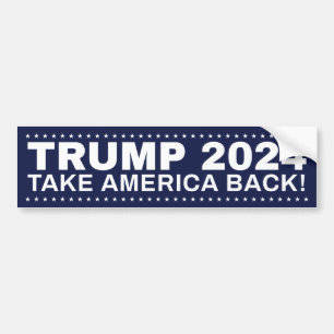 Autocollant De Voiture Sticker Trump 2024 Bumper Reprenez l'Amérique !