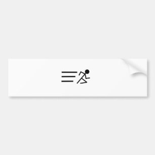 Autocollant De Voiture Stickman fonctionnant
