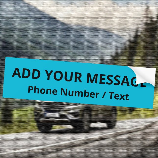 Autocollant De Voiture Sticleur pare-chocs Cyan Trend Color Vivid (Créateur téléchargé)