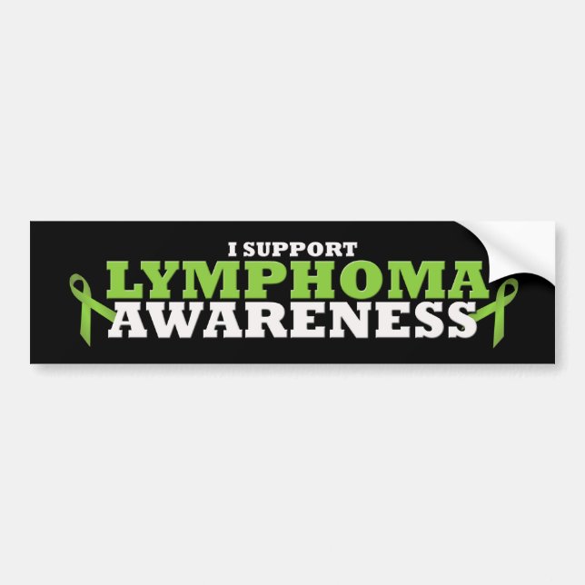 Autocollant De Voiture Sticleur pare-chocs Lymphoma Lime Green Support (Devant)