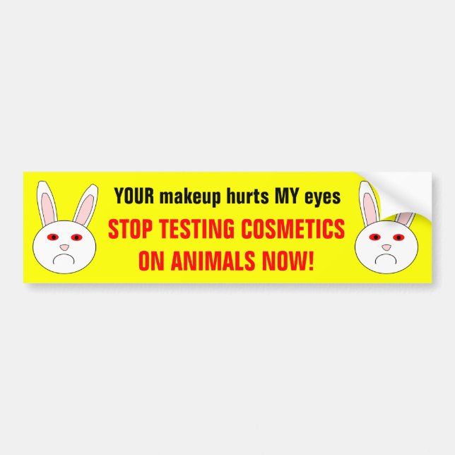 Autocollant De Voiture Sticule pare-chocs de lapin du laboratoire triste (Devant)