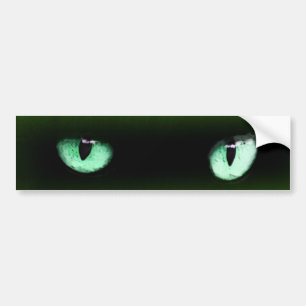 Autocollant De Voiture Sticule pare-chocs des yeux de chat vert