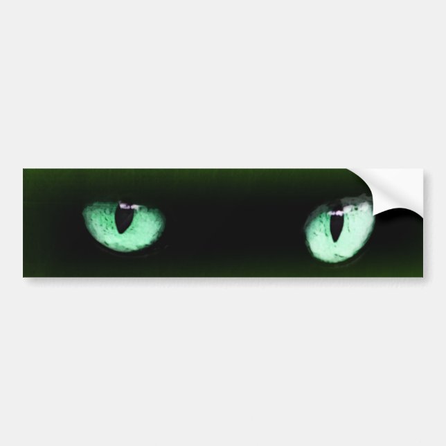Autocollant De Voiture Sticule pare-chocs des yeux de chat vert (Devant)