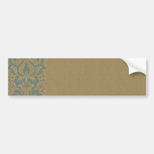 Autocollant De Voiture Sticule pare-chocs turquoise en damas