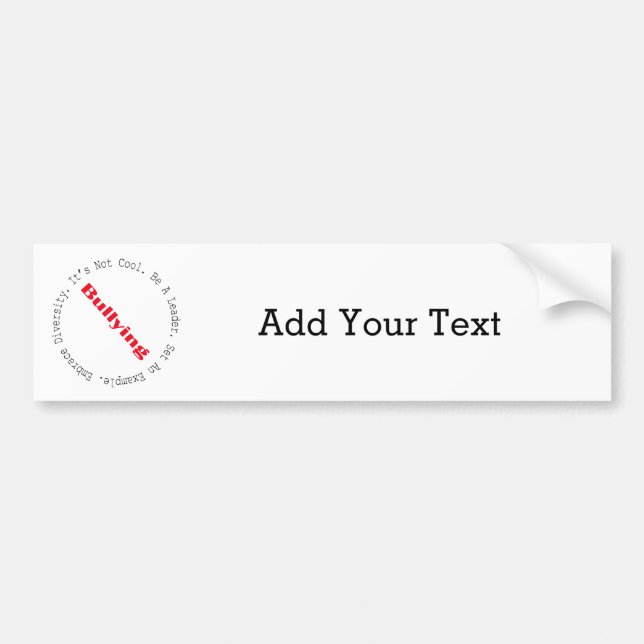 Autocollant De Voiture Stop Bullying-Outline by Shirley Taylor (Devant)