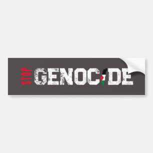 Autocollant De Voiture Stop Genocide Bumper Sticker
