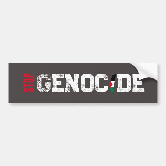 Autocollant De Voiture Stop Genocide Bumper Sticker (Devant)