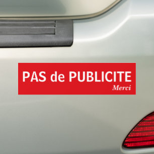 Autocollant De Voiture Stop Pub Idéal pour éviter les publicités