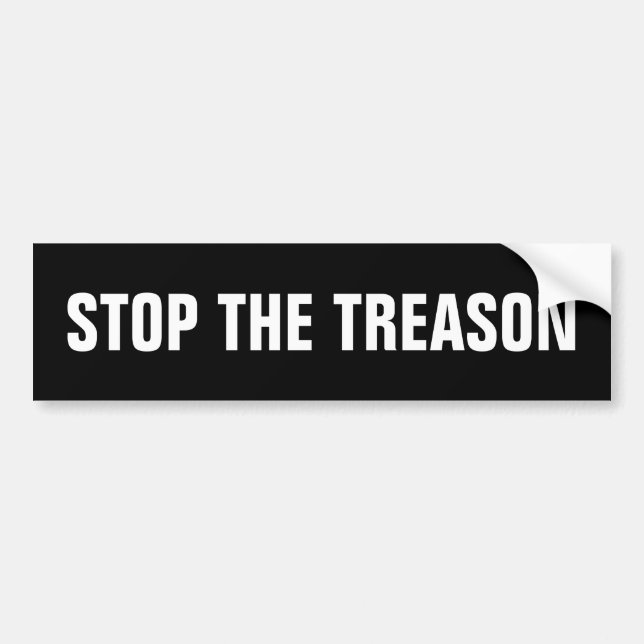 AUTOCOLLANT DE VOITURE STOP THE TREASON (Devant)