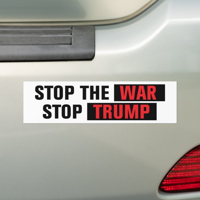 Autocollant De Voiture Stop The War Stop Trump Anti-War (En voiture)