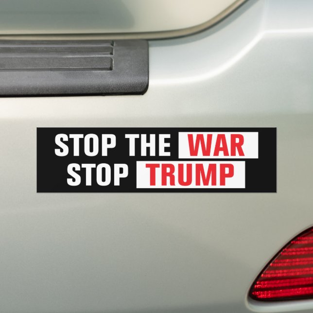 Autocollant De Voiture Stop The War Stop Trump Anti-War (En voiture)
