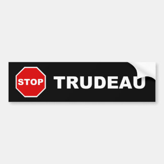 Autocollant De Voiture Stop Trudeau Bumpersticker (Noir)