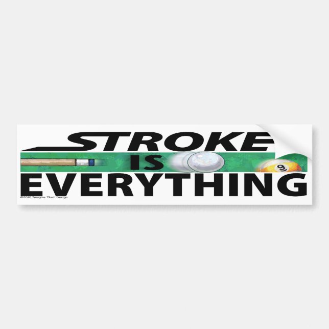 Autocollant De Voiture Stroke is Everything 9 Ball (Devant)