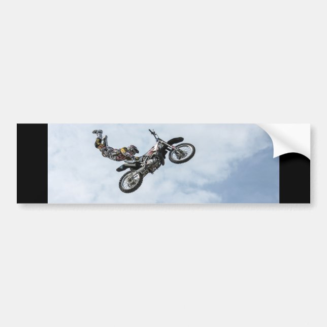 Autocollant De Voiture Stunt Biker - Bumper Sticker (Devant)