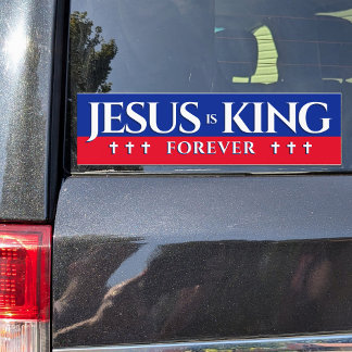 Autocollant De Voiture Style de campagne Jésus est roi pour toujours