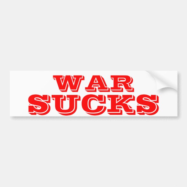 AUTOCOLLANT DE VOITURE SUCKS DE GUERRE (Devant)