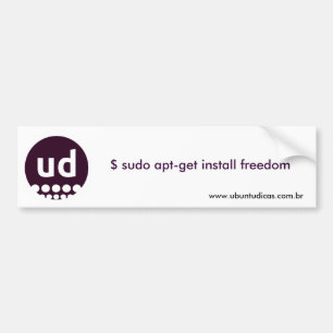Autocollant De Voiture $ sudo apt-get install freedom