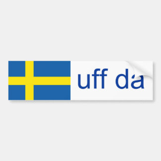Autocollant De Voiture Suédois drôle d'Uff DA Suède