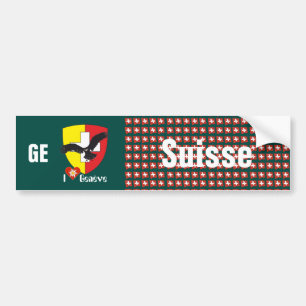 Autocollant De Voiture Suisse Svizzera Suisse Genève