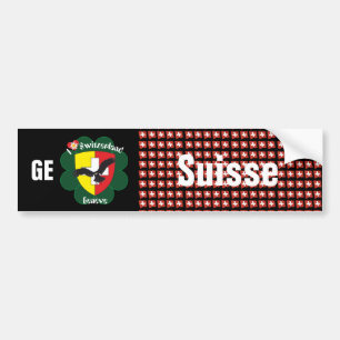 Autocollant De Voiture Suisse Svizzera Suisse Genève