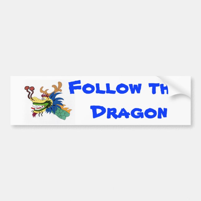 Autocollant De Voiture Suivez le dragon (Devant)