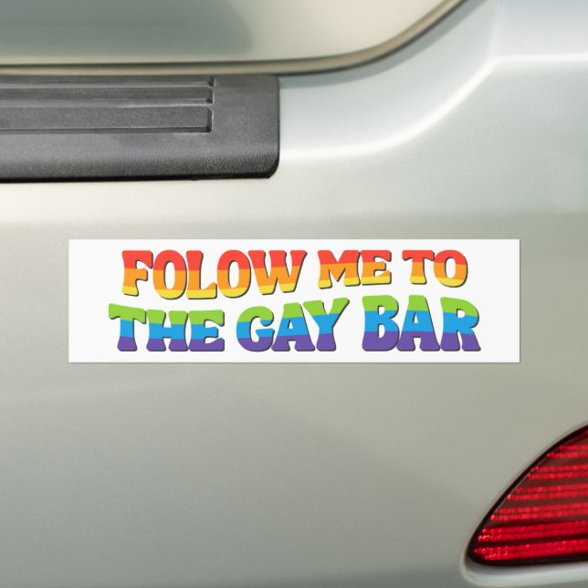 Autocollant De Voiture Suivez-Moi À La Gay Bar LGBT Pride (En voiture)