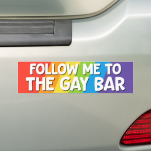 Autocollant De Voiture Suivez-Moi À La Gay Bar LGBT Pride