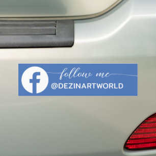 Autocollant De Voiture Suivez-moi sur la page de médias sociaux Facebook 