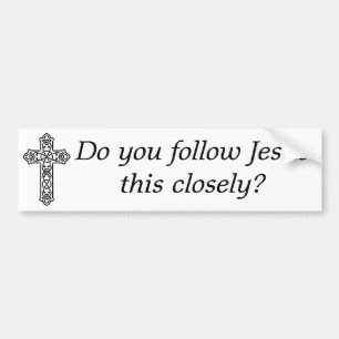 Autocollant De Voiture Suivez-Vous Jésus De Près ?