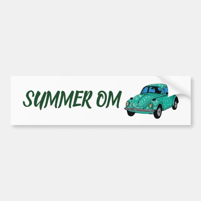 Autocollant De Voiture Summer OM Blue hippie Mandala voiture Bumper Stick (Devant)