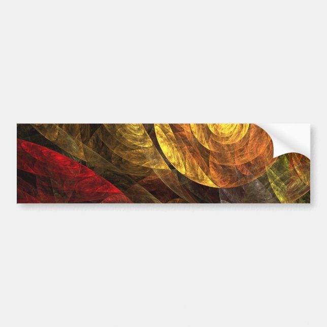 Autocollant De Voiture Sun Flower Floral Moderne Art Motif Abstrait (Devant)