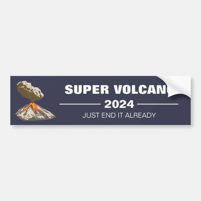 Autocollant De Voiture Super Volcano 2024 (Devant)