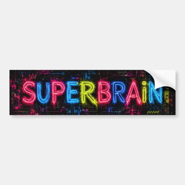 Autocollant De Voiture Superbrain IA (Devant)