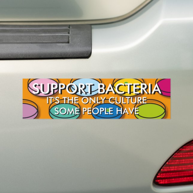 Autocollant De Voiture SUPPORT BACTERIA Fun Science Citation (En voiture)